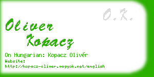 oliver kopacz business card