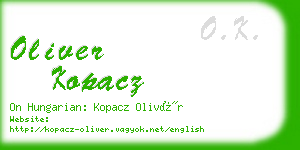 oliver kopacz business card